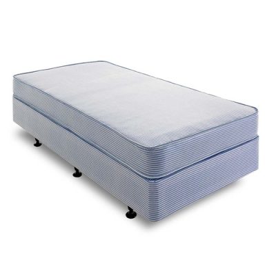 PVC water resistant single mattress and base