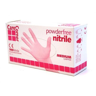 blue nitrile powder free gloves