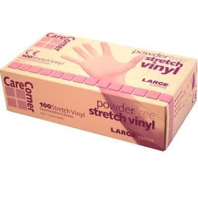 stretch vinyl powder free gloves