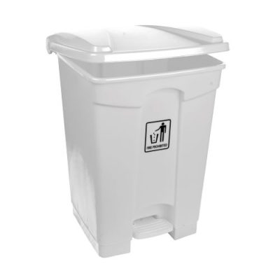 Pedal Bin Polypropylene 45 Litres - All White