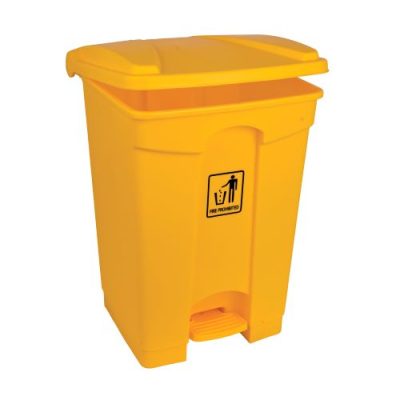 Pedal Bin Polypropylene 45 Litres - All Yellow