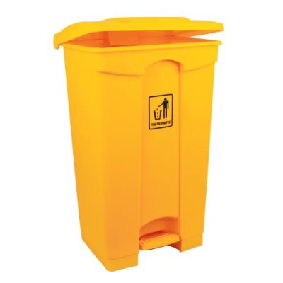 Pedal bin Polypropylene 87 Litres - All Yellow