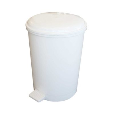 White Plastic Pedal Bin - 12 Litres (Case of 6)