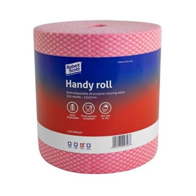 Handy Cloths on a Roll - Red (2 Rolls of 350 Wipes)