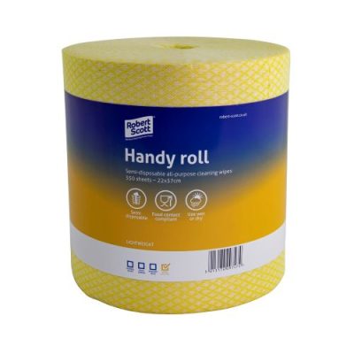 Handy Cloths on a Roll - Yellow (2 Rolls of 350 Wipes)