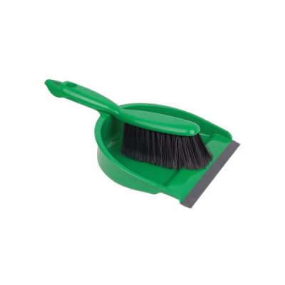 Professional Dustpan and Brush Set Green
