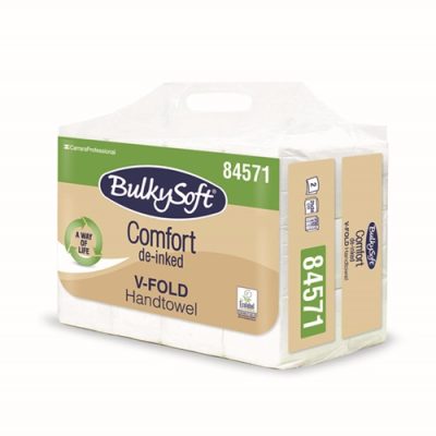 V fold Interleaved 2 Ply Hand Towels - White (21x24cm)