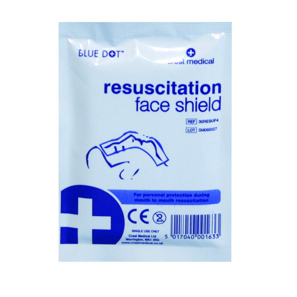 Resuscitation Face Shield Foil Pack Care Corner