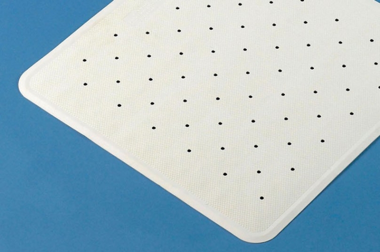 Rubber Square Shower Mat White Care Corner